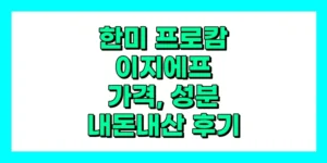 한미 프로캄 이지에프 가격, 내돈내산 후기