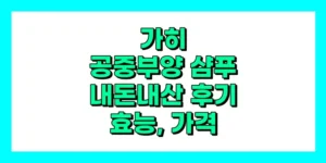 가히 공중부양 샴푸 내돈내산 후기, 가격, 효능