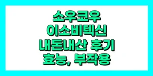 소우코우 이소비텍신 내돈내산 후기, 효능, 부작용