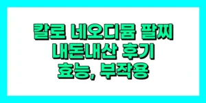 칼로 네오디뮴 팔찌 내돈내산 후기,효능, 단점, 부작용, 가격