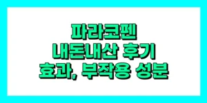 파라코펜 내돈내산 후기, 효과, 성분, 부작용, 가격