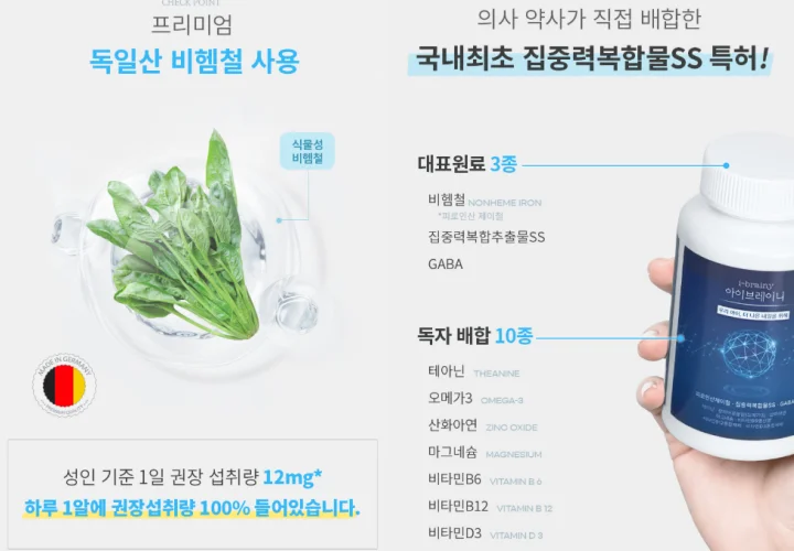 아이브레이니 효과, 성분