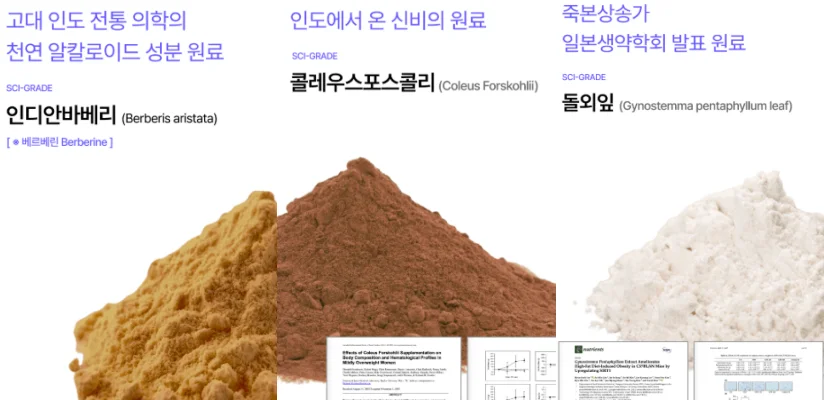 펜트라민 마름모정 효과, 성분
