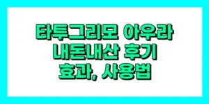 타투그리모 아우라 내돈내산 후기, 효과, 성분, 사용법, 가격