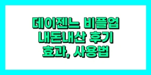 데이젠느 비플업 내돈내산 후기, 효과, 사용법, 가격