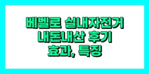 베벨로 실내자전거 내돈내산 후기, 효과, 가격