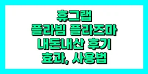 휴그랩 플라빔 플라즈마 내돈내산 후기, 효과, 특징, 가격, 사용법