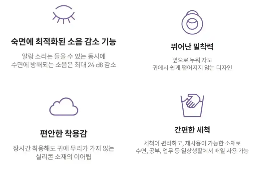 룹 이어플러그 특징, 효과