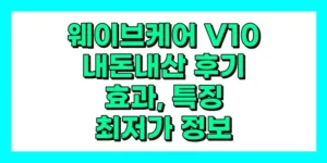 웨이브케어 V10 내돈내산 후기, 중고, 가격, 사용법, 효과, 특징