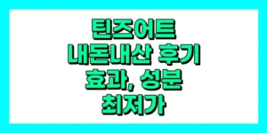 틴즈어트 내돈내산 후기, 효과, 성분, 부작용, 가격