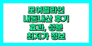 모어멜라인 내돈내산 후기, 효과, 성분, 부작용, 가격