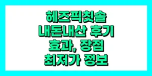 헤즈픽칫솔 내돈내산 후기, 효과, 가격