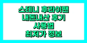 스테니 후라이팬 내돈내산 후기, 사용법, 가격