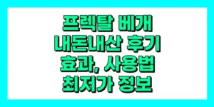 프렉탈 베개 내돈내산 후기, 효과, 비추, 가격
