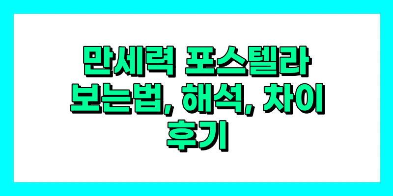 만세력 포스텔라